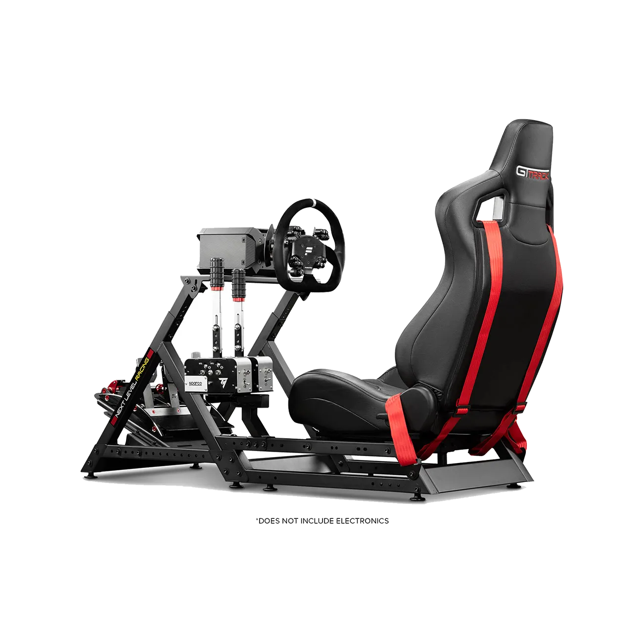 Next Level Racing - GT Track Cockpit - achterkant met fanatec DD1 en clubsport V3