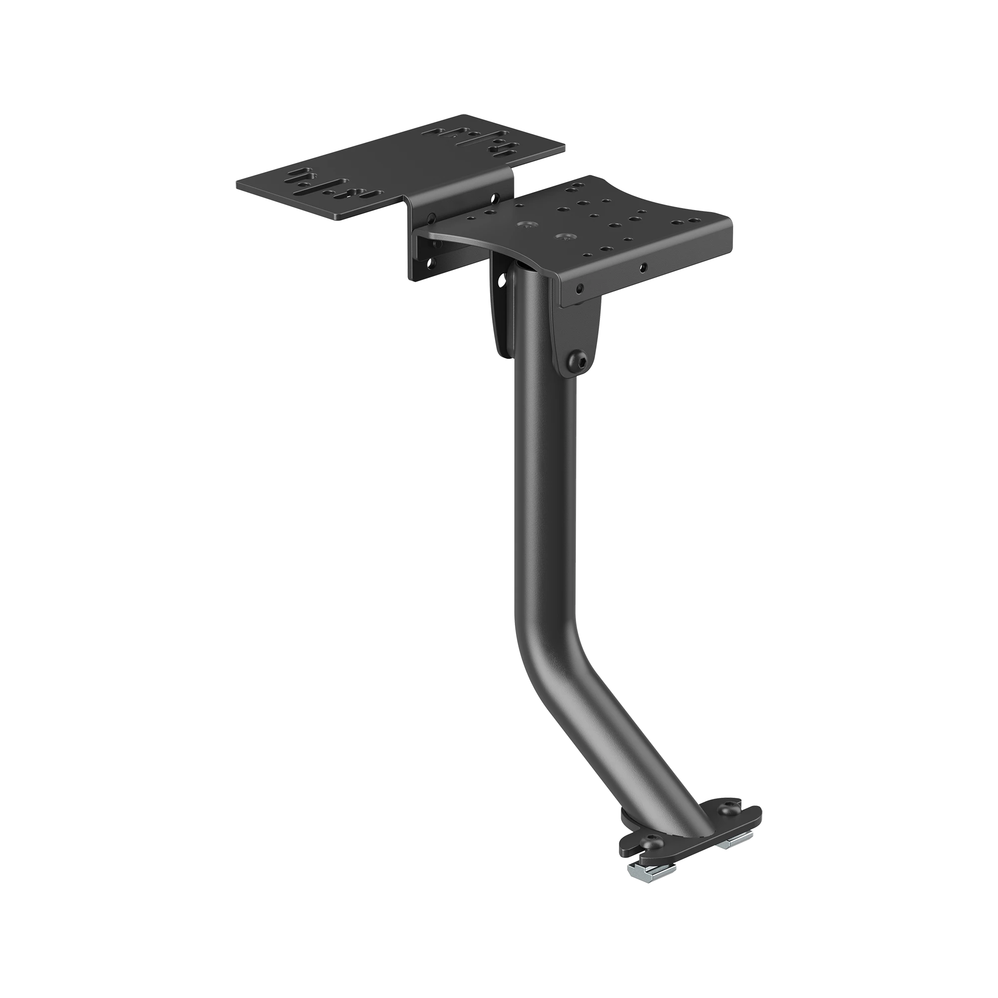 XXL Racing gearshift en handbrake holder gemonteerd op een sim racing cockpit