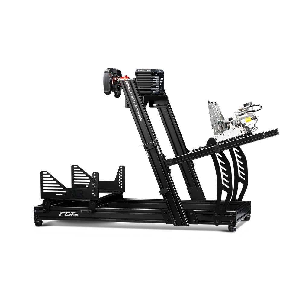 Next Level Racing F-GT Elite Lite met Fanatec wheelbase en sim racing pedalen