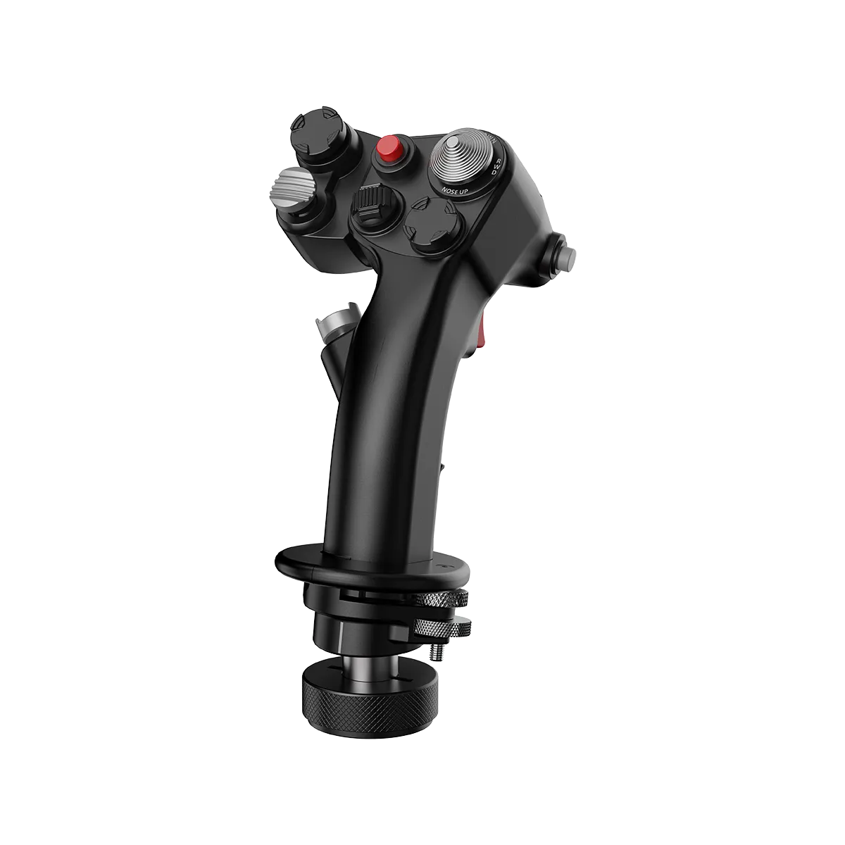Moza MH16 flightstick bovenaanzicht knoppen layout