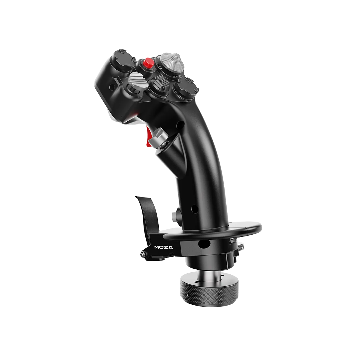 Moza MH16 flightstick detail knoppen en schakelaars