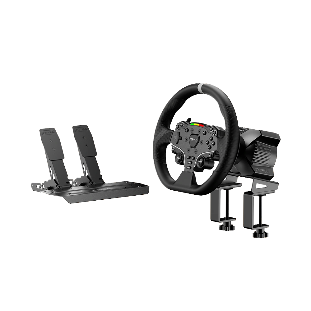 Moza R3 Bundel voor PC met wheelbase, sim racing stuur en pedalen