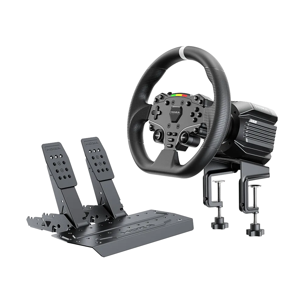 Complete Moza R5 Pro Direct Drive stuurset met ES Lite stuur en pedalen