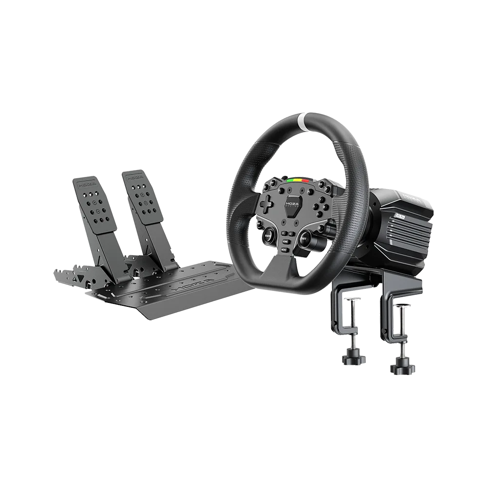 Moza R5 Pro Bundle met ES Lite stuur, tafelklem en SRP Lite2 pedalen