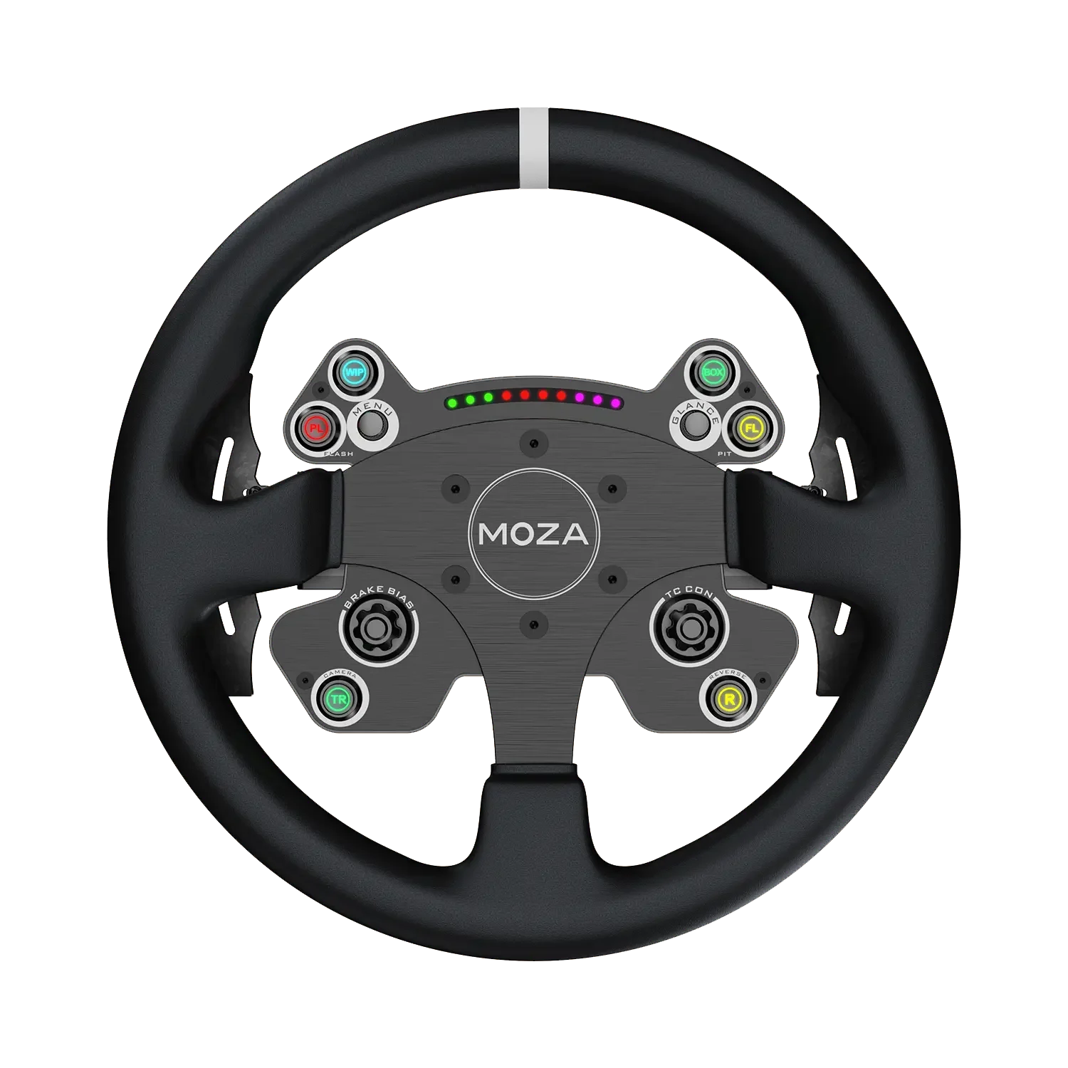 Moza Racing CS V2P add-on steering wheel front view 33 cm