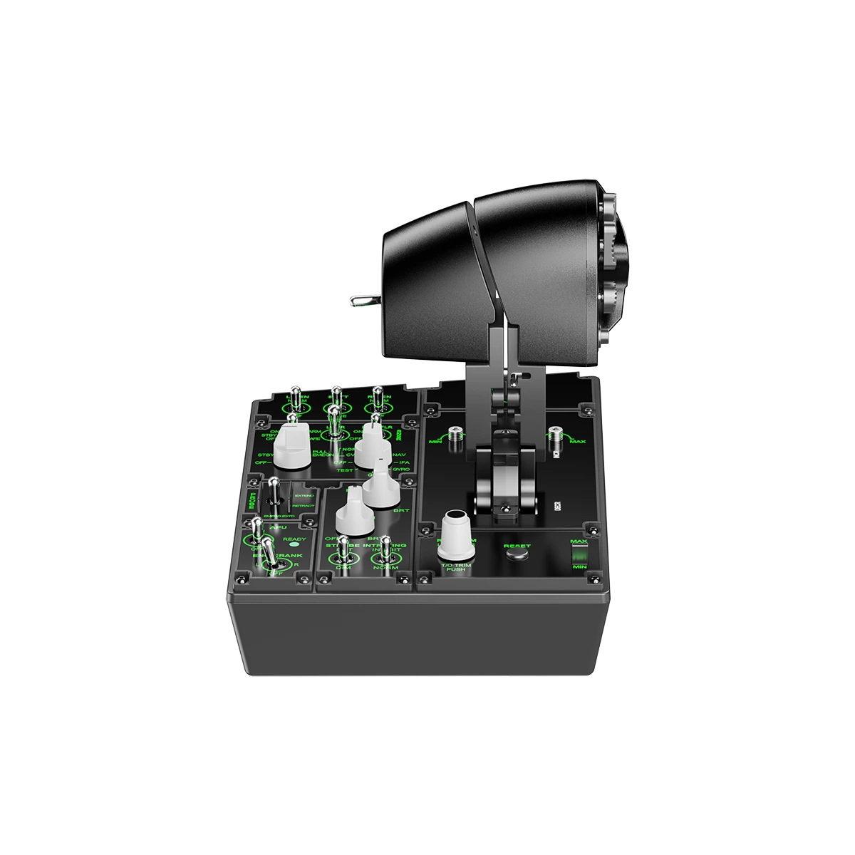 Zijaanzicht van de Moza Racing MTP Throttle Panel throttle hendel