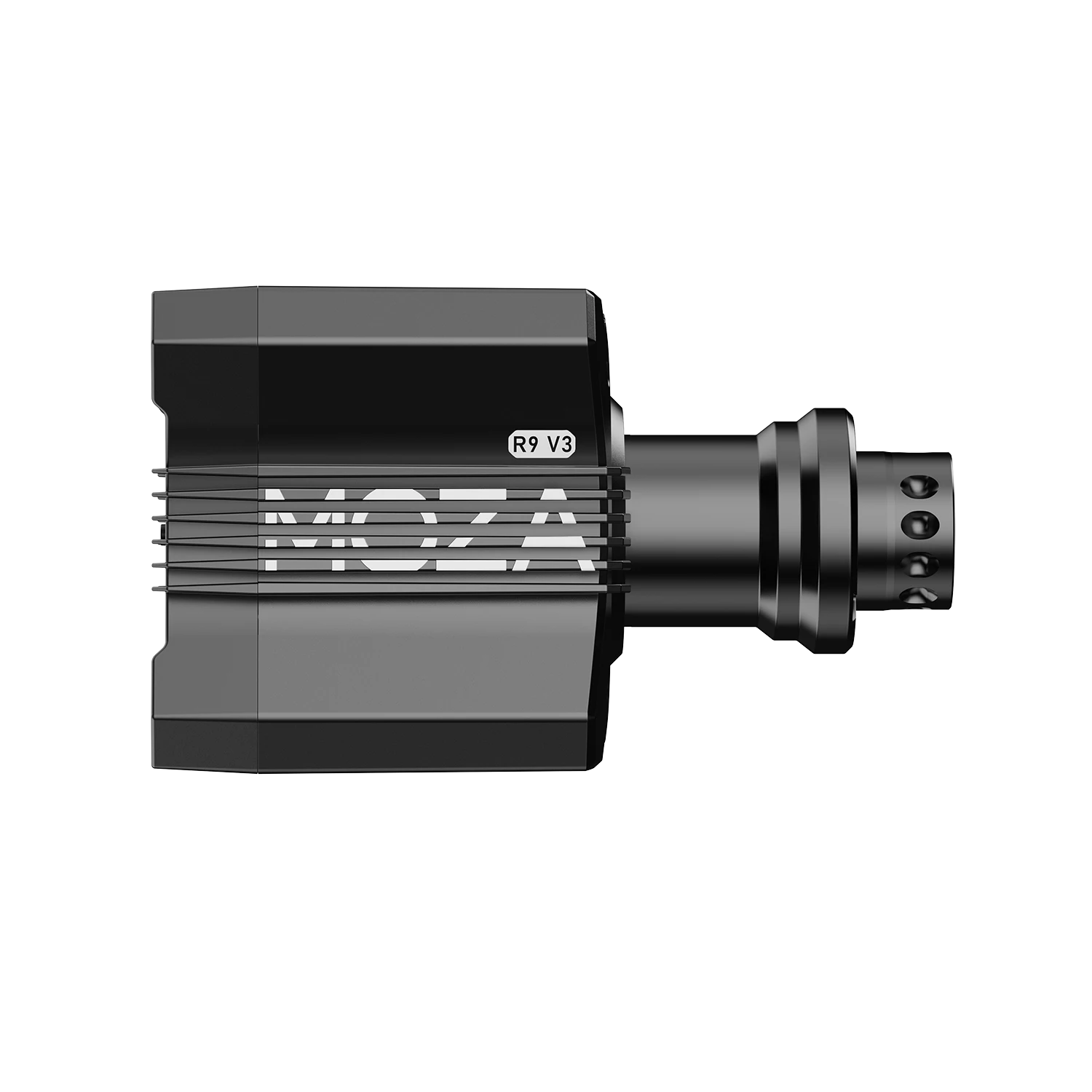 Side view of the MOZA Racing R9 V3 direct drive wheelbase