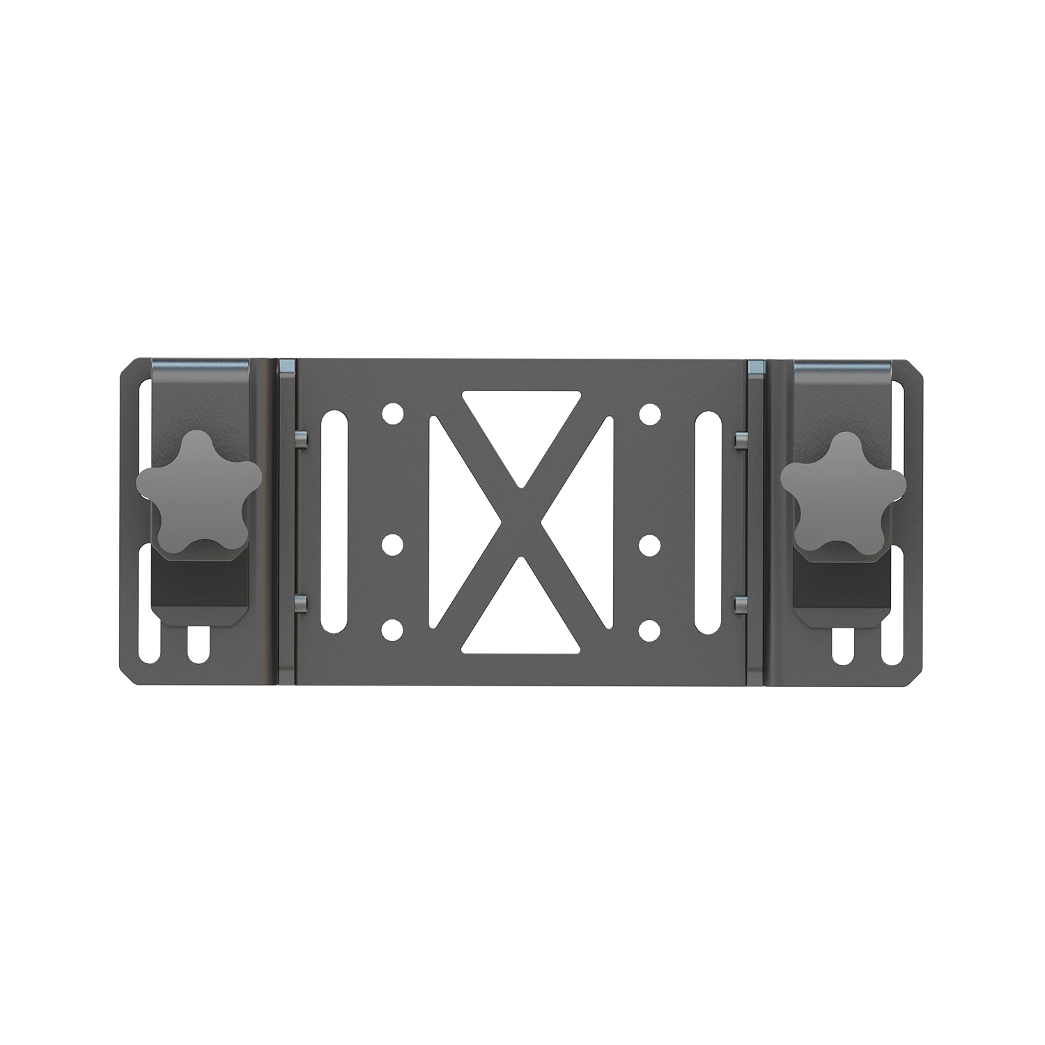Angled view of Moza Racing table clamp highlighting metal construction