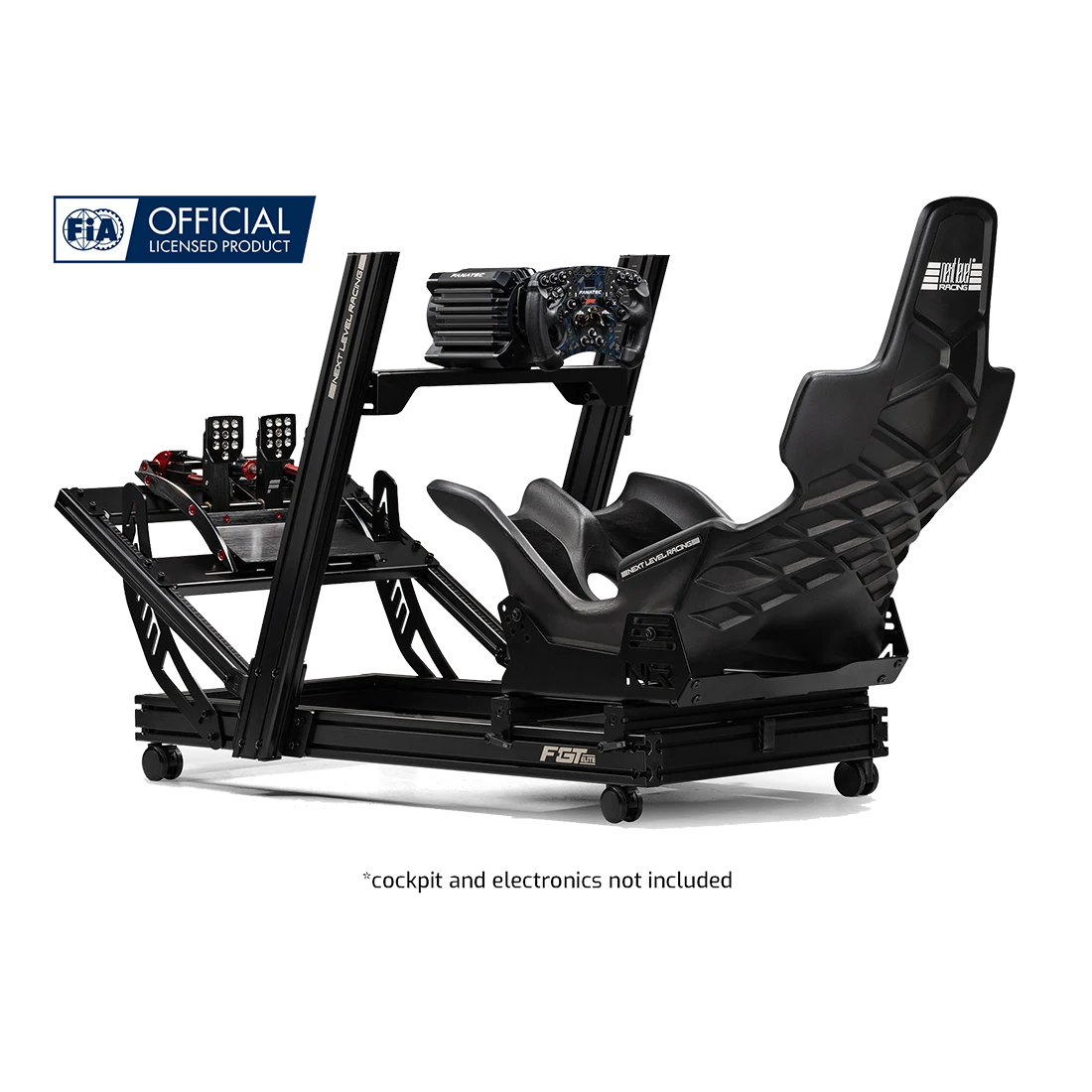 Next Level Racing Elite Formula Seat EFS gemonteerd op F-GT Elite cockpit