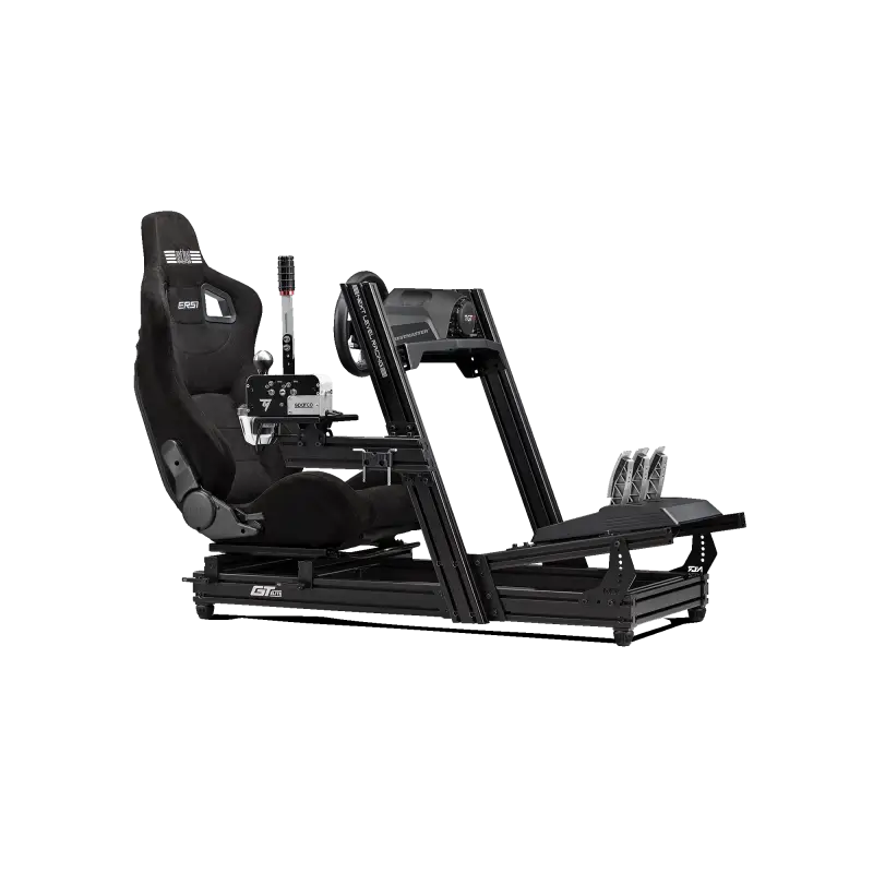 Next Level Racing Elite ERS1 Reclining Seat gemonteerd op frame