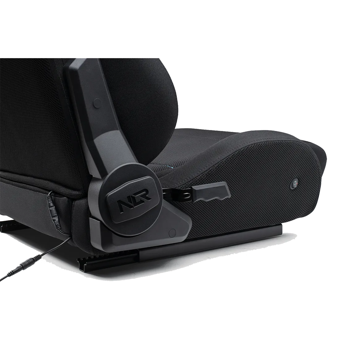Dubbel recliner mechanisme en seat sliders van de ERS3 Hypercool sim racing stoel