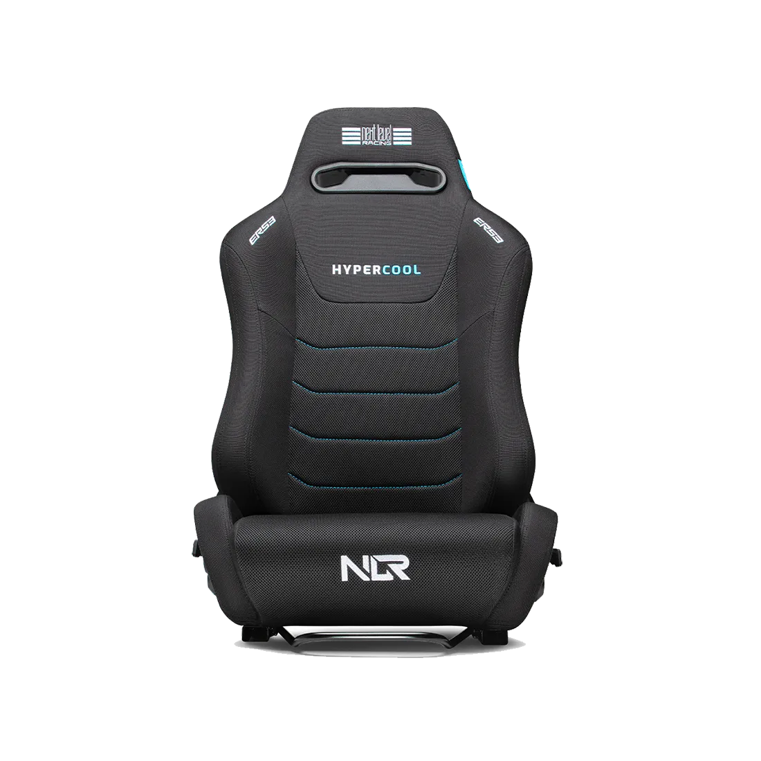 Frontaal aanzicht van de Next Level Racing ERS3 Hypercool sim racing stoel