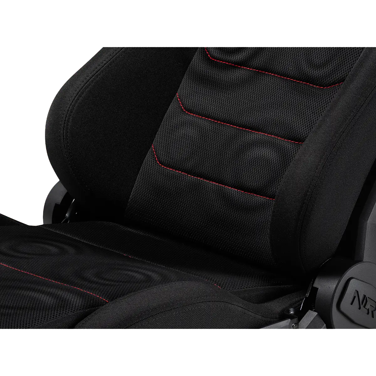 Close up of Next Level Racing ERS3 SIMAERO mesh fabric for breathability