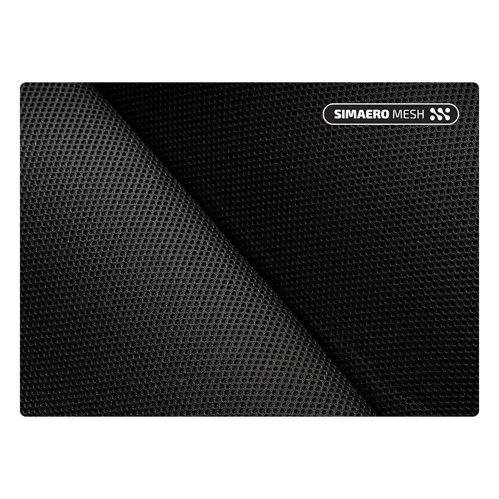 Detail van de zwarte SIMAERO Mesh-bekleding van de Next Level Racing F-GT Shift