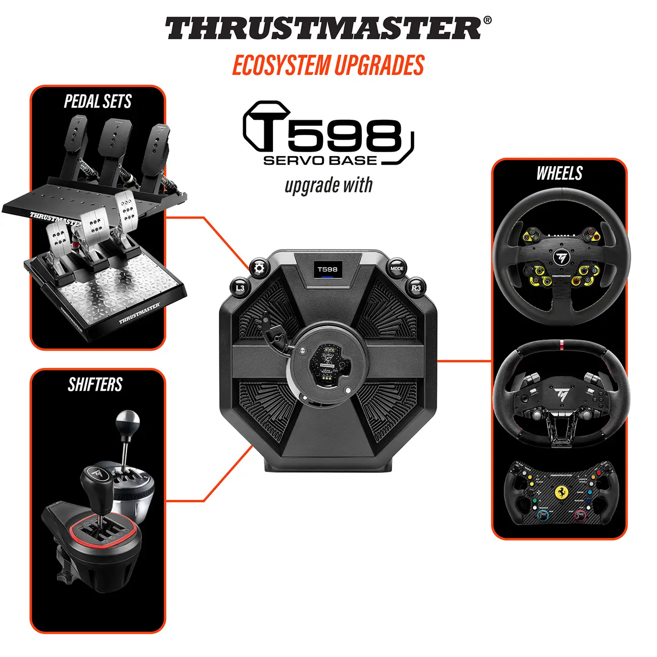 Thrustmaster T598 Direct Drive wheel base compatible with PS5, PS4 and PC