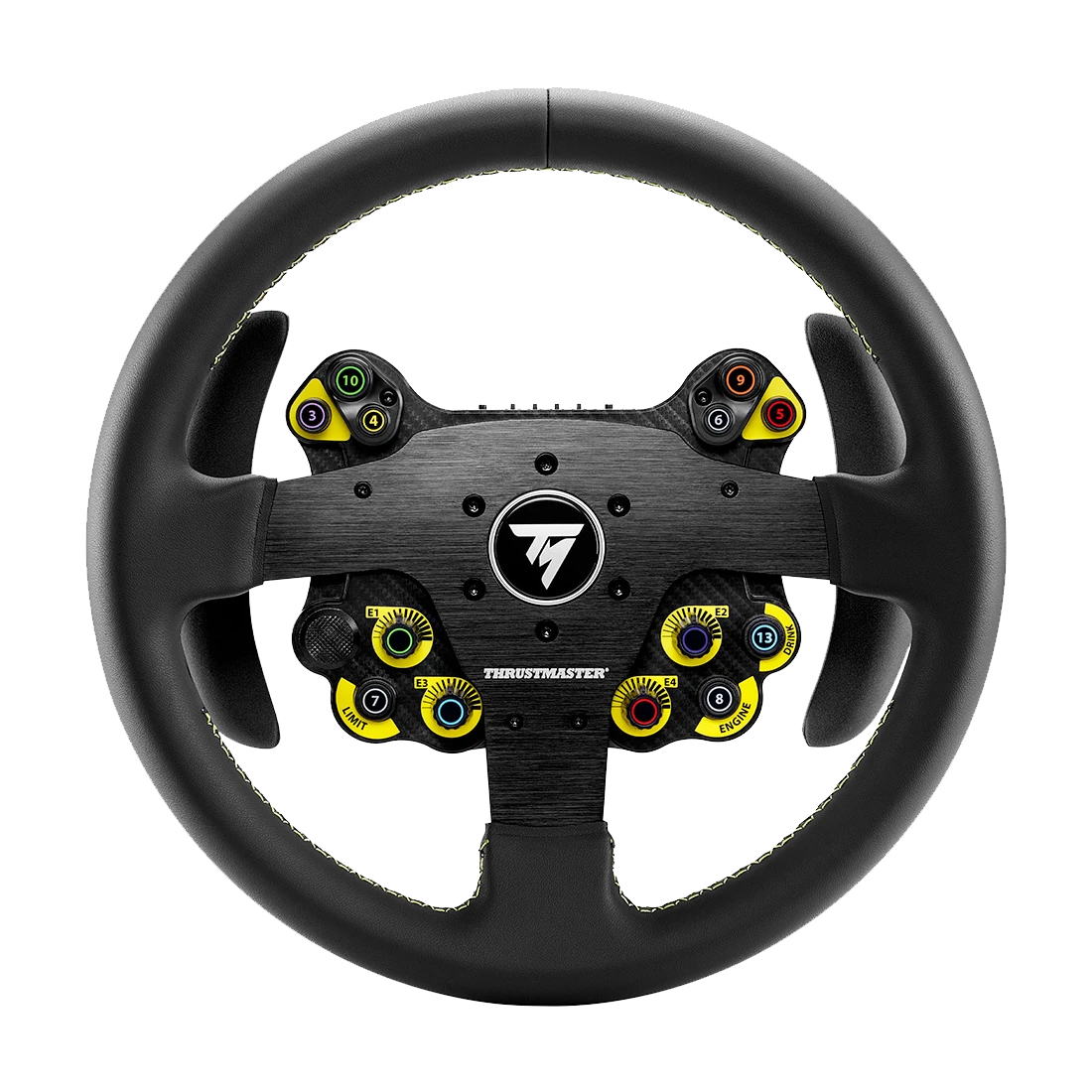 Vooraanzicht van de Thrustmaster Evo Racing 32R Leather Add-on stuurwiel 32 cm