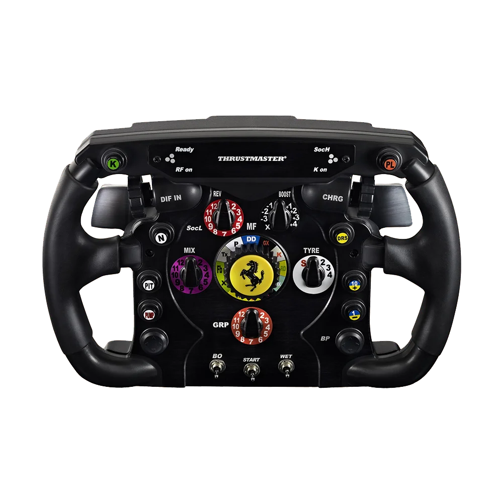 Vooraanzicht van de Thrustmaster Ferrari F1 Wheel Add On voor simracing