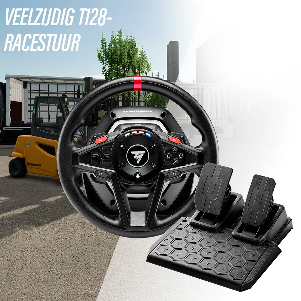 Thrustmaster T128 Force Feedback racestuur met T2PM pedalen voor farming simulators