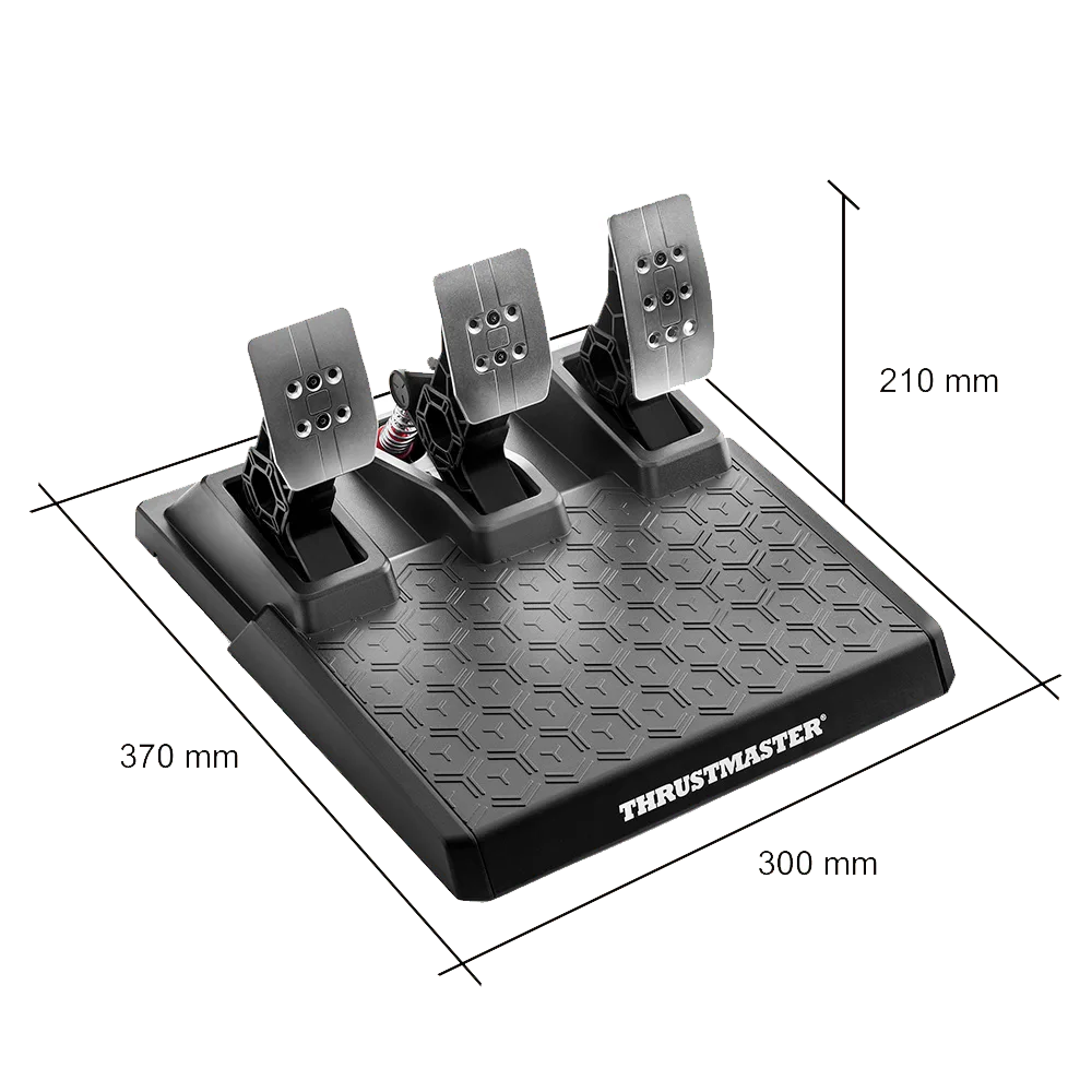 Thrustmaster T3PM pedalenset inbegrepen bij T248R – drie magnetische pedalen met verstelbare weerstand.