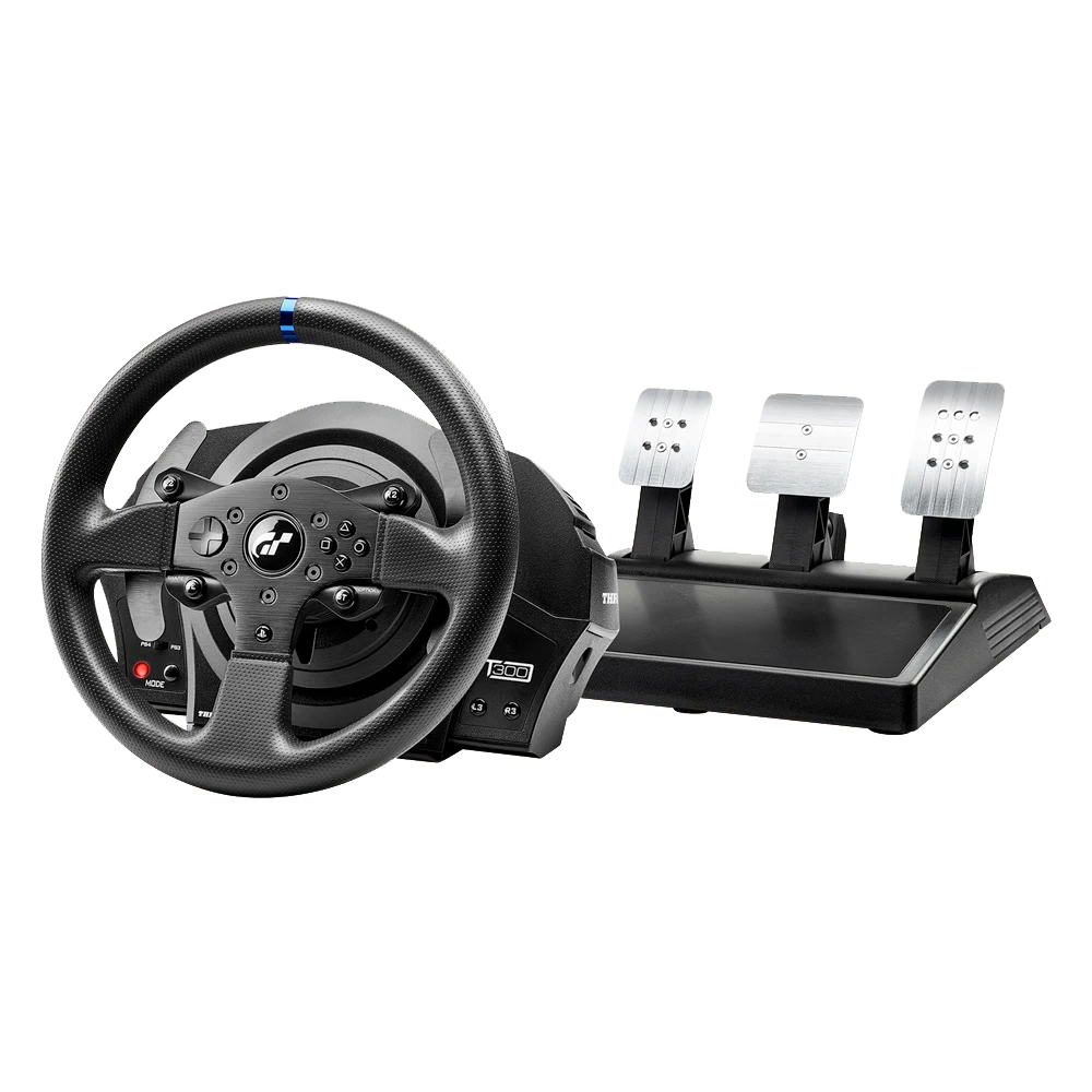 Thrustmaster T300 RS GT complete Force Feedback stuurset met racestuur, wheelbase en drie pedalen voor PS5, PS4 en PC