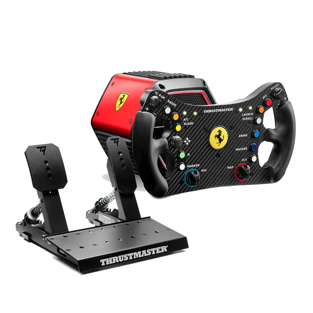 Complete Thrustmaster T818 Ferrari 488 GT3 simrace set met Direct Drive wheelbase en pedalen