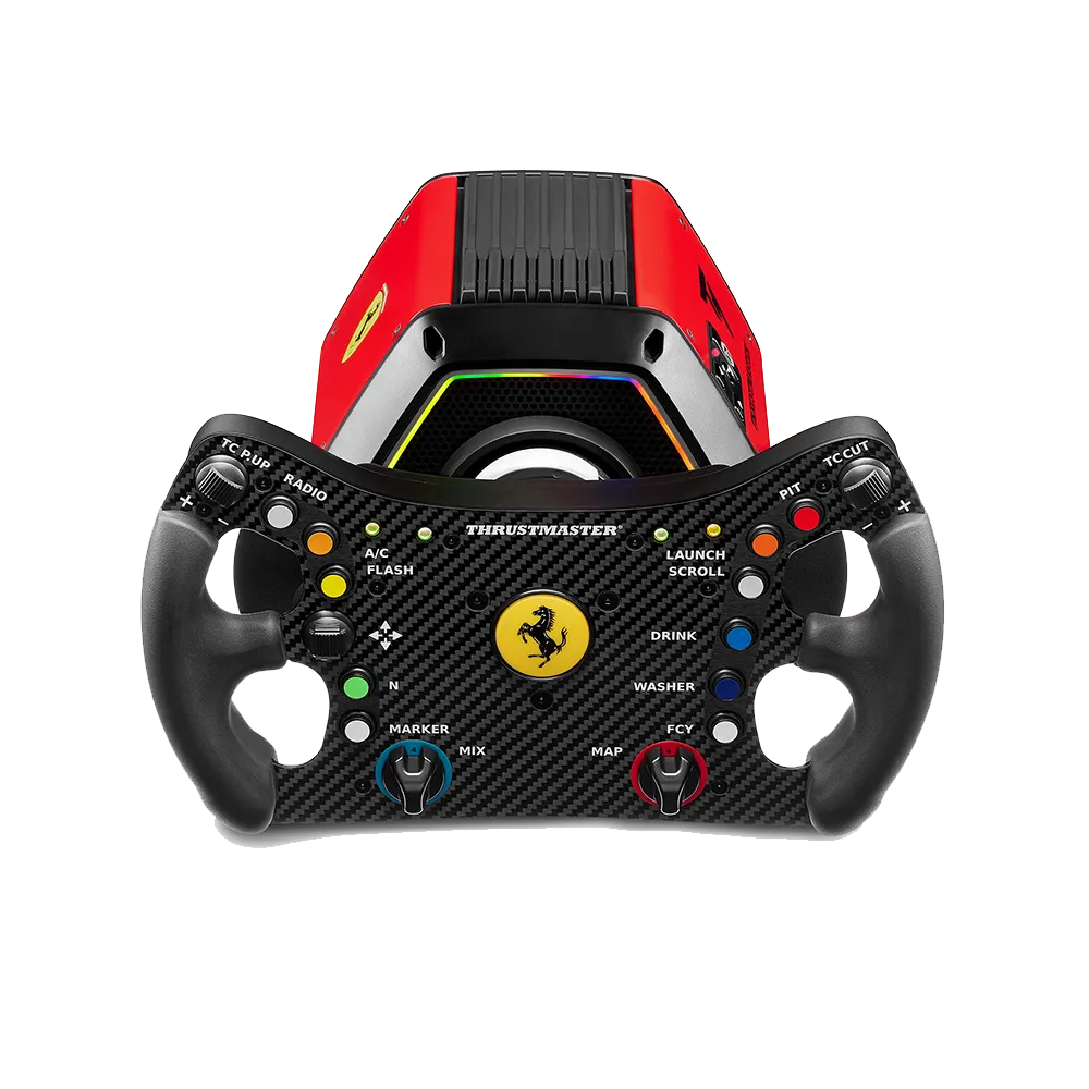 Ferrari 488 GT3 simrace stuur op Thrustmaster T818 Direct Drive wheelbase