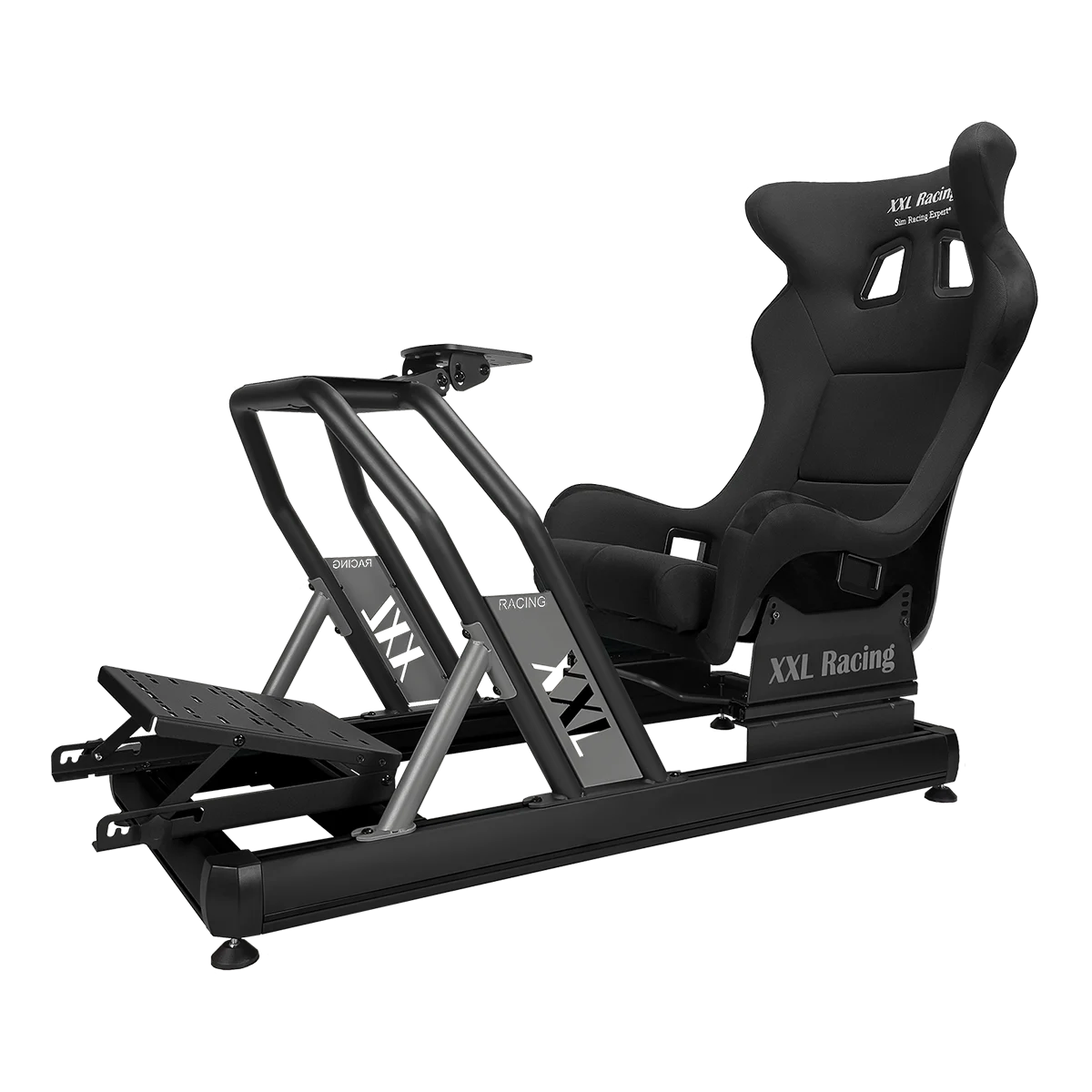 XXL Racing Champion V2.5 PRO Grey Edition sim racing cockpit vooraanzicht
