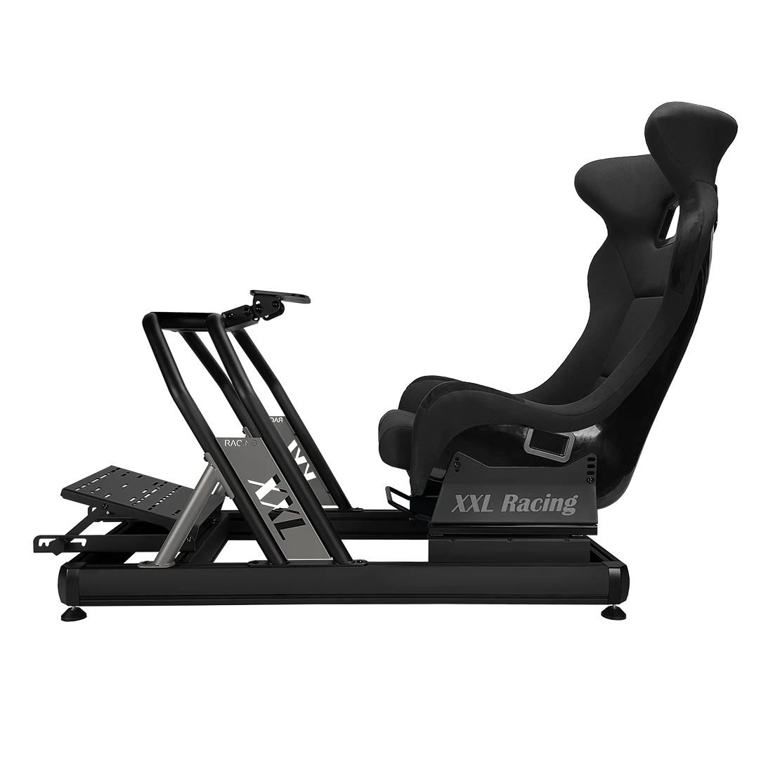 XXL Racing Champion V2.5 PRO Grey Edition sim racing cockpit zijaanzicht