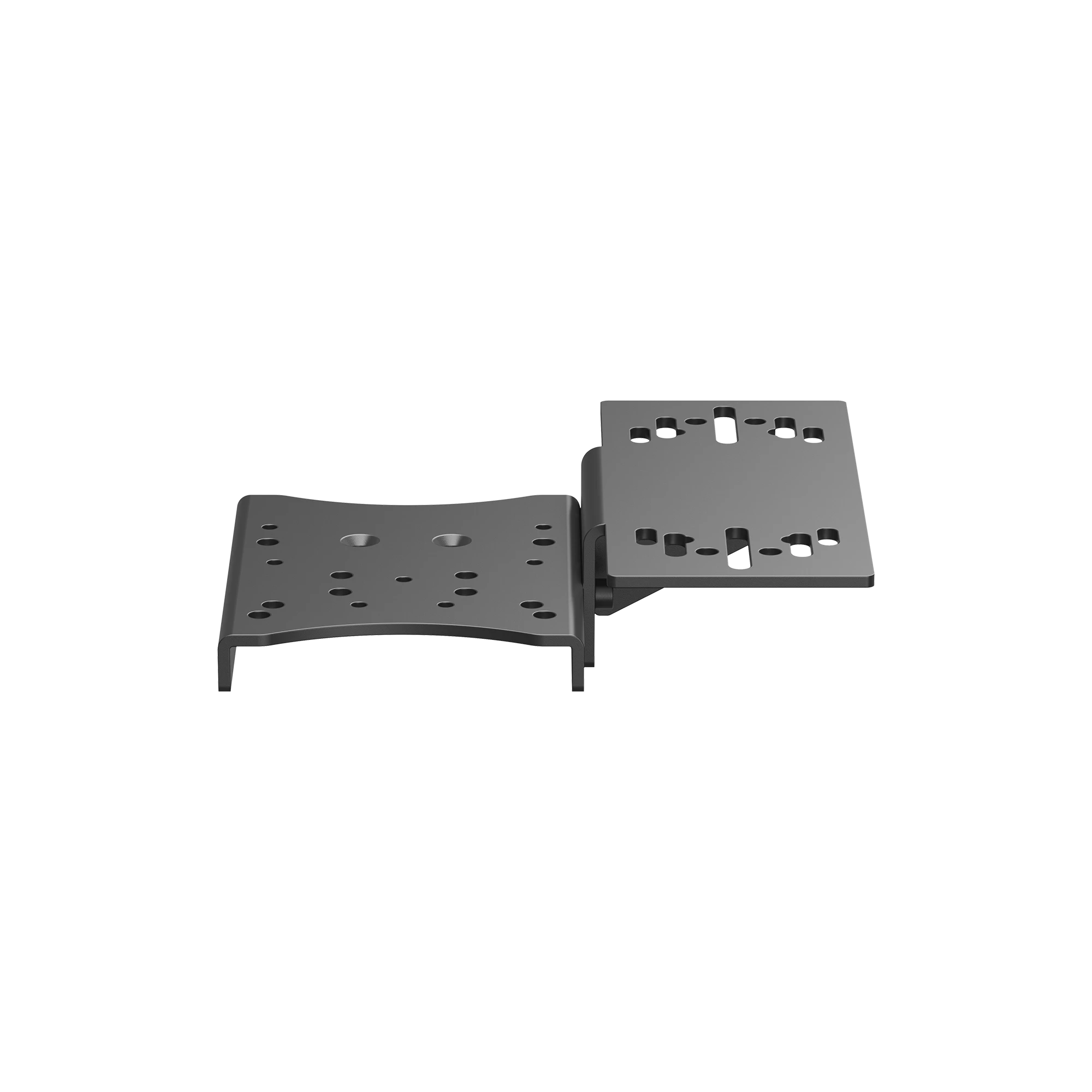 XXL Racing gearshift and handbrake holder adapter side view in black finish