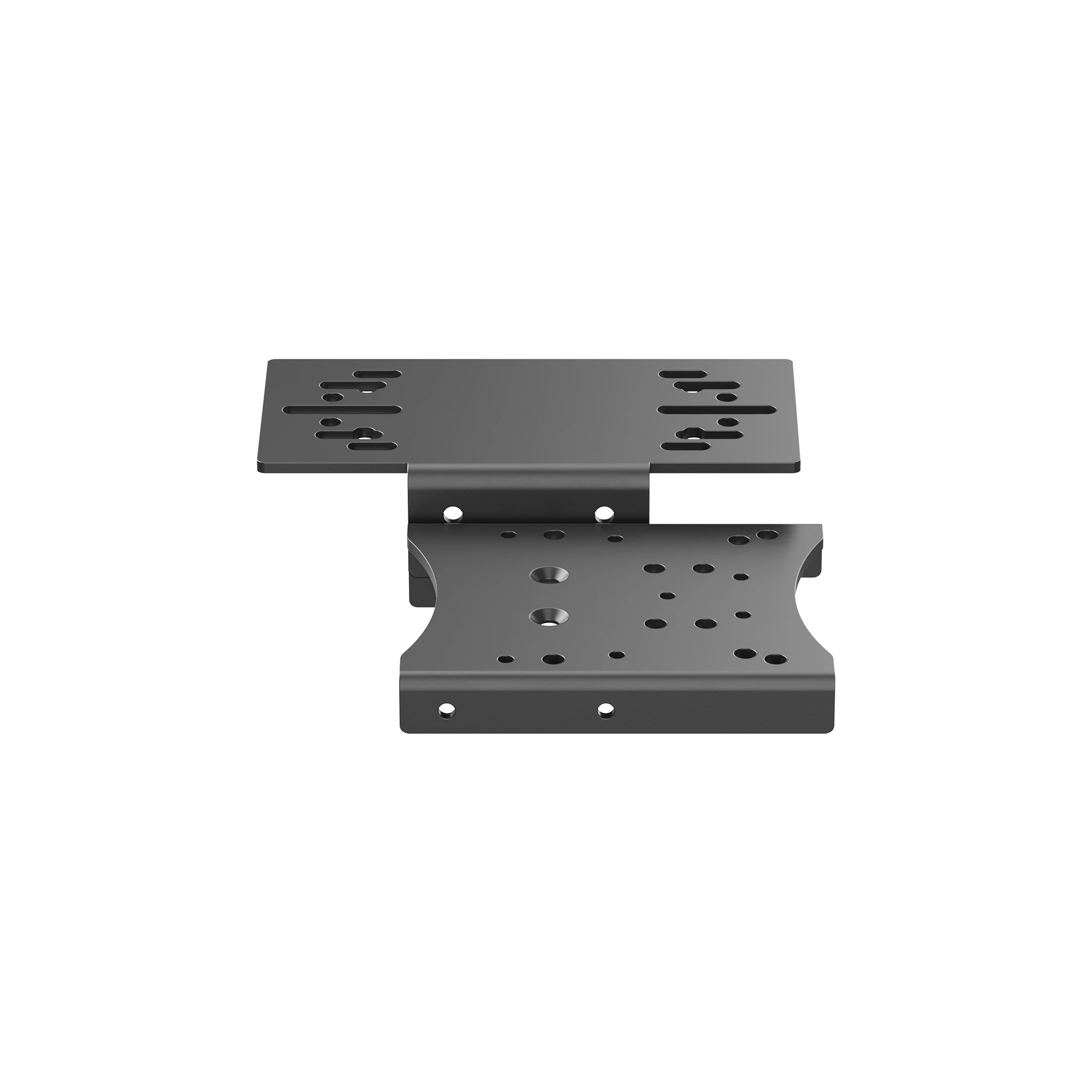 Top view showing mounting holes of the XXL Racing gearshift and handbrake holder adapter