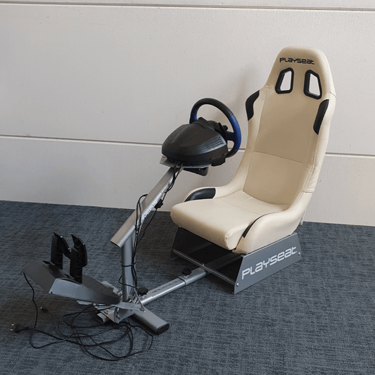 Playseat white leather + Thrustmaster T150 PS5 / PS4