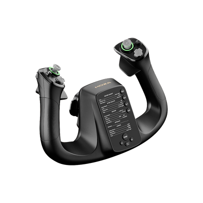 Moza Racing MFY Yoke linkse vooraanzicht voor flight simulator