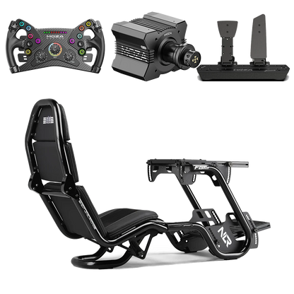 Next Level Racing F-GT Pro + Moza R12 V2, KS add on en SRP pedalen - F1 & GT Race simulator Bundel