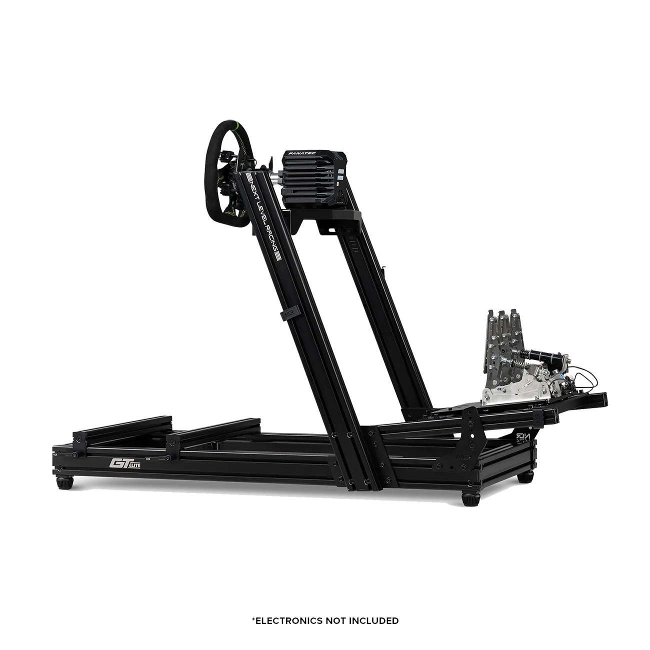 Next Level Racing GT Elite Lite Wheel Plate Edition met Fanatec DD Pro en pedalen