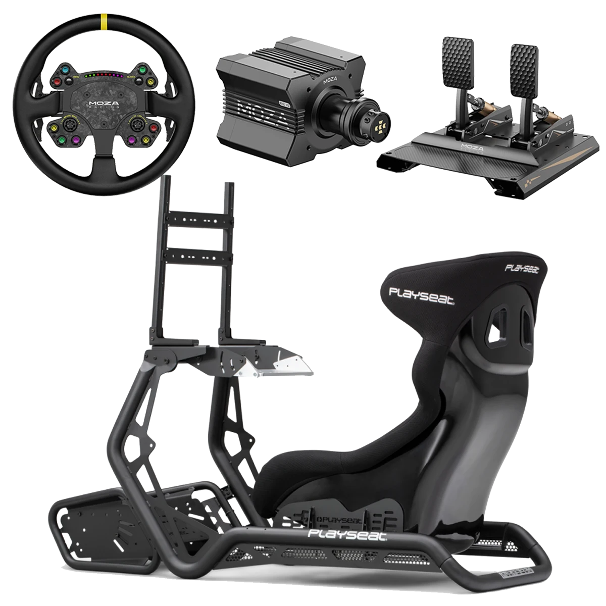 Playseat Sensation - Moza Racing R12 V2 | CRP2 200KG Loadcell| RS V2 bundel achterkant