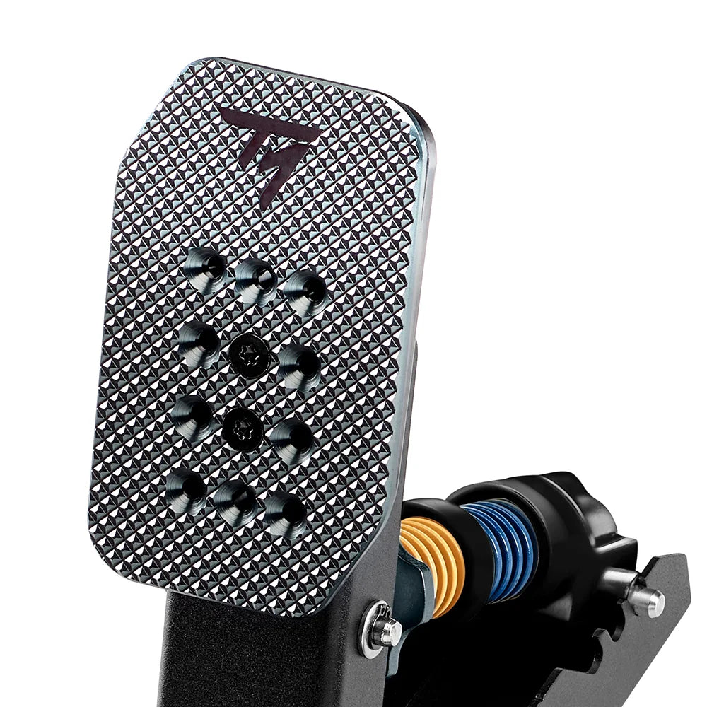 Thrustmaster Raceline loadcell rempedaal detail met metalen pedaalplaat