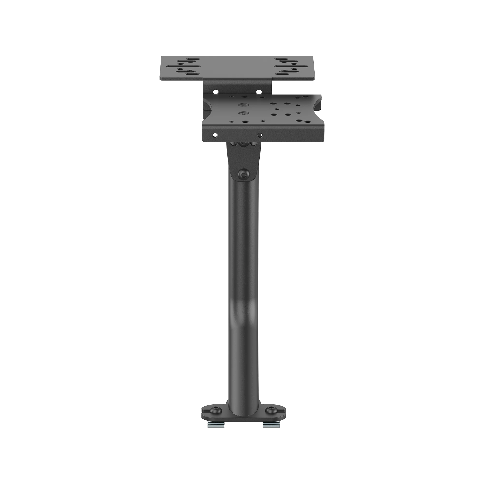 Detail van de montageplaten van de XXL Racing shifter en handrem houder voor racesimulator