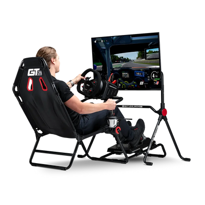 Next Level Racing Lite Free Standing Monitor Stand met Thrustmaster TS-XW Racer