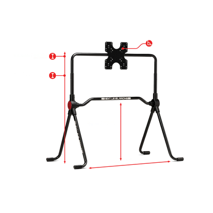 Voorkant in detail - Next Level Racing Lite Free Standing Monitor Stand