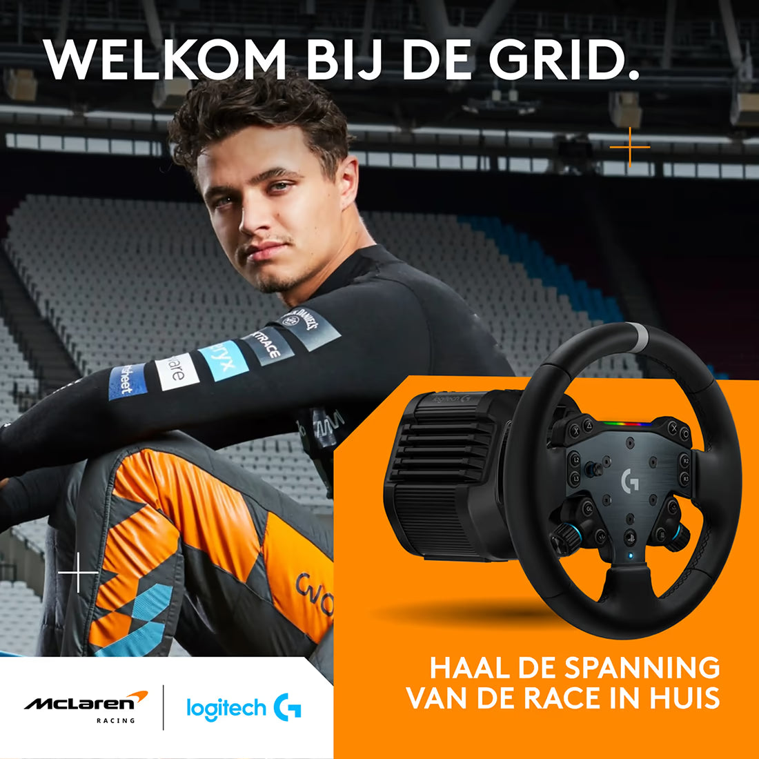 Logitech G RS50 Direct Drive stuurset in samenwerking met McLaren Racing