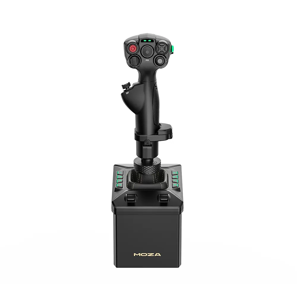 MOZA AB6 flight base met MHG joystick flight simulator bundle voorkant