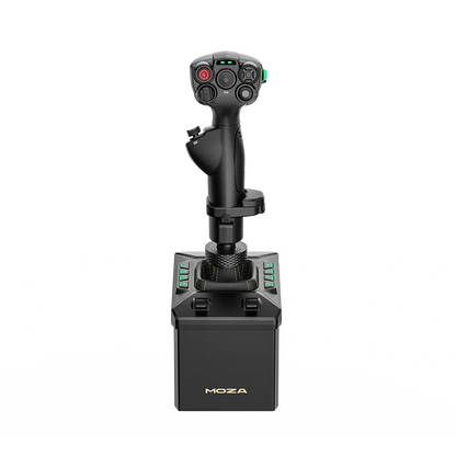 MOZA AB6 flight base met MHG joystick flight simulator bundle voorkant