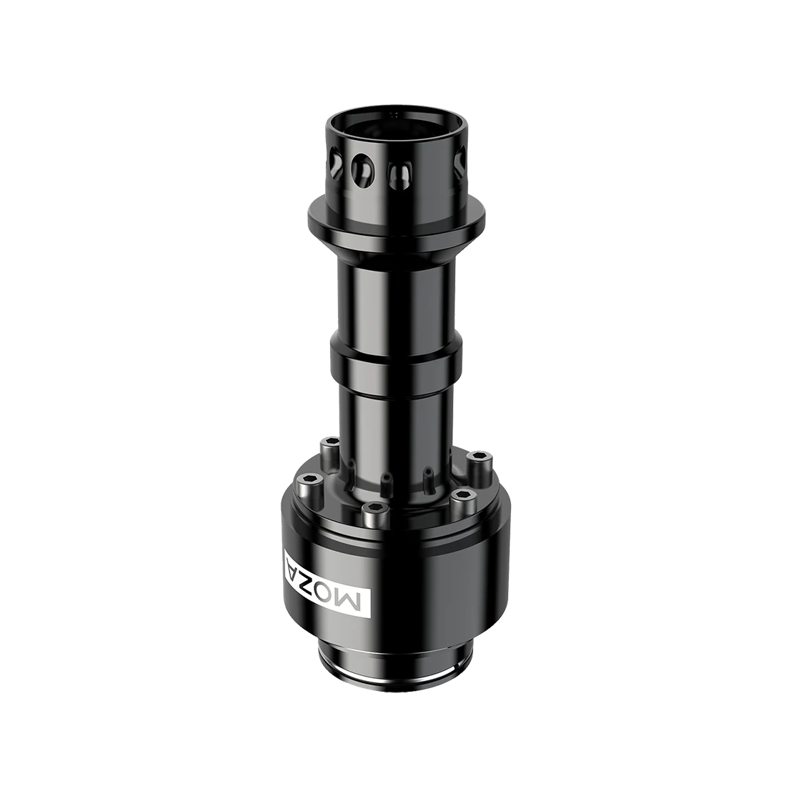 Moza Base Extension Rod detail van aluminium constructie