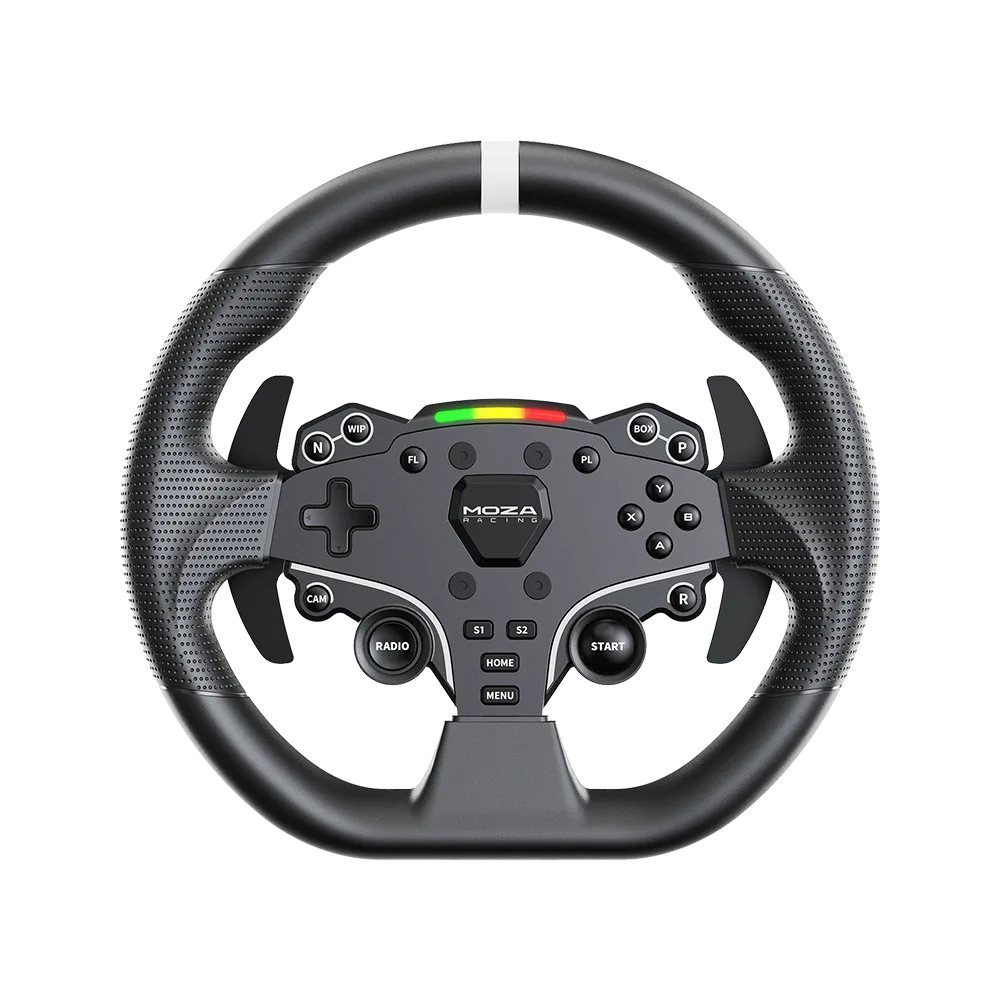 Moza ES Lite 280 mm simrace stuur met schakelflippers en RGB LEDs