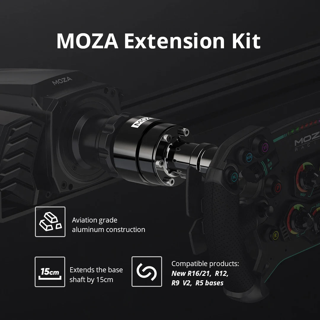 Moza Base Extension Rod 15 cm aluminium sim racing extension