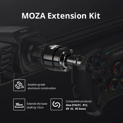Moza Base Extension Rod 15 cm aluminium sim racing extension