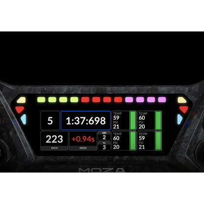 RGB RPM led strip van het Moza KS Pro simrace stuurwiel