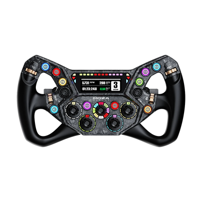 Moza KS Pro stuurwiel met actief LCD display en RGB schakellampen