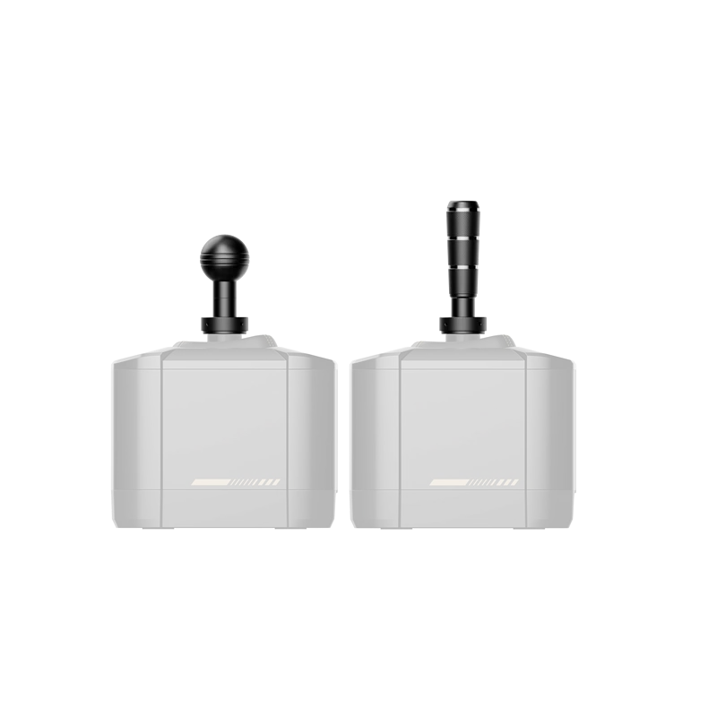 Moza Racing AB9 active shifter met twee verschillende shifter knobs