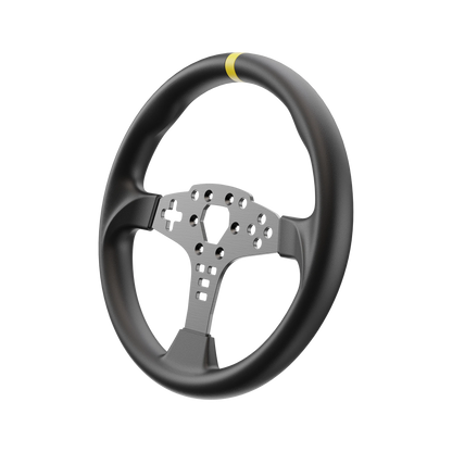 Achterzijde van het Moza Racing ES rond stuurwiel mod 12 inch